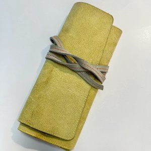 Anthropologie Scout Suede Roll-Up Tech Pouch